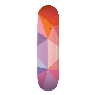 Skateboard Motif abstrait coloré de triangle