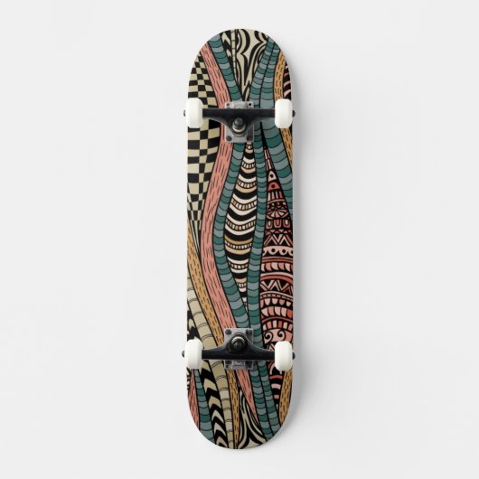 Skateboard Motif abstrait dans le style ethnique (Recto)