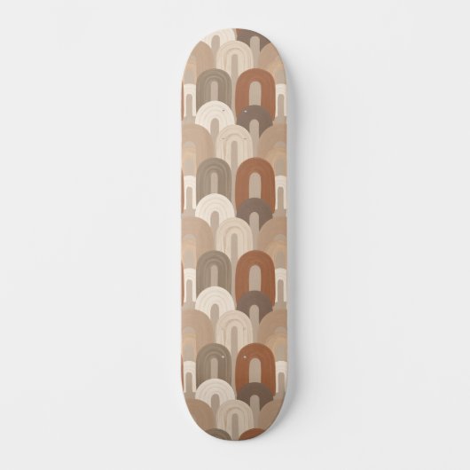 Skateboard Motif Abstrait d'Arche Neutre (Recto)