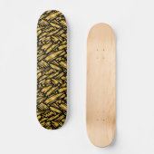 Skateboard Motif abstrait de feuille d'or (Recto)