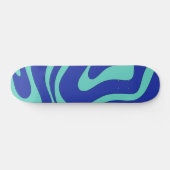 Skateboard Motif Abstrait de liquide rétro moderne (Horz)