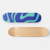 Skateboard Motif Abstrait de liquide rétro moderne (Horz)