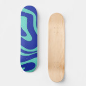 Skateboard Motif Abstrait de liquide rétro moderne (Recto)