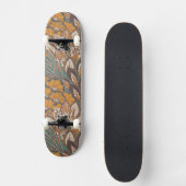 Skateboard Motif abstrait de plume de paon (Recto)