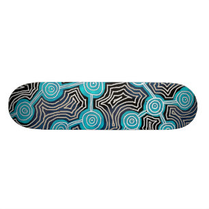 Skateboard Motif abstrait de style aborigène Lignes de vie