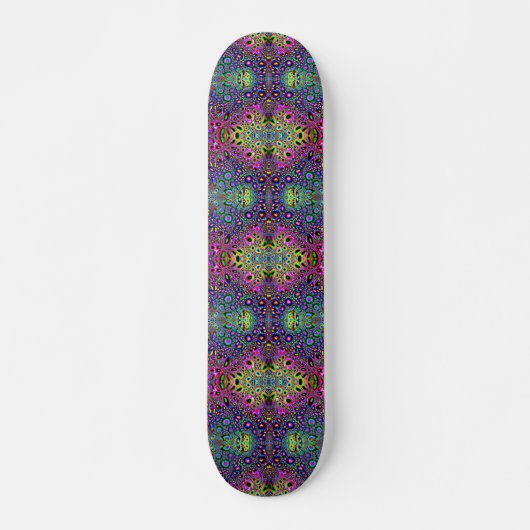 Skateboard Motif Abstrait du Kaleidoscope (Devant)