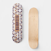 Skateboard Motif abstrait esthétique violet et doré (Recto)
