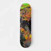 Skateboard Motif Abstrait Holographique Iridescente (Devant)