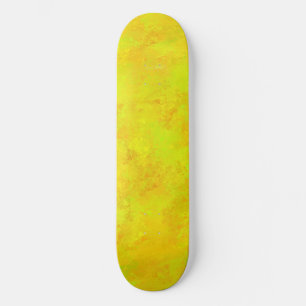 Skateboard Motif Abstrait jaune orange