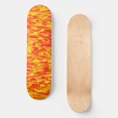 Skateboard Motif Abstrait orange rouge jaune (Recto)