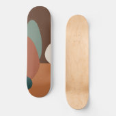 Skateboard Motif abstrait rétro brun (Recto)
