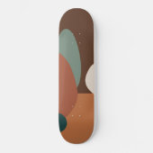 Skateboard Motif abstrait rétro brun (Recto)
