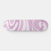 Skateboard Motif Abstrait rétro personnalisé Lilac (Horz)