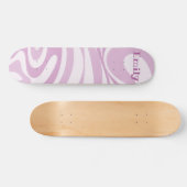 Skateboard Motif Abstrait rétro personnalisé Lilac (Horz)