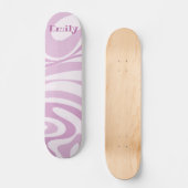 Skateboard Motif Abstrait rétro personnalisé Lilac (Recto)