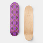 Skateboard Motif Abstrait Rose et Violet Psychédélique (Recto)