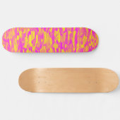 Skateboard Motif Abstrait rose jaune orange (Horz)