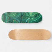 Skateboard Motif Abstrait Vert Jaune Luxe Glamour (Horz)