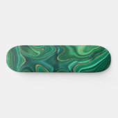 Skateboard Motif Abstrait Vert Jaune Luxe Glamour (Horz)