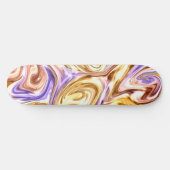 Skateboard Motif Abstrait Waves Gold Purple Waves (Horz)