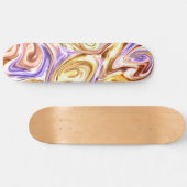 Skateboard Motif Abstrait Waves Gold Purple Waves (Horz)
