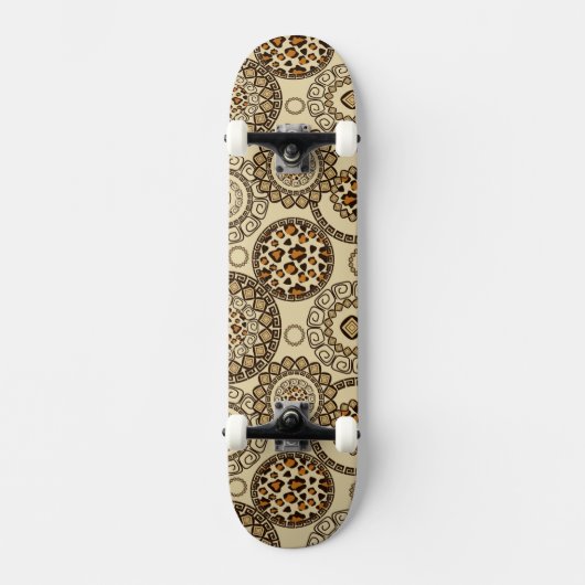 Skateboard Motif africain 3 de peau de guépard (Recto)