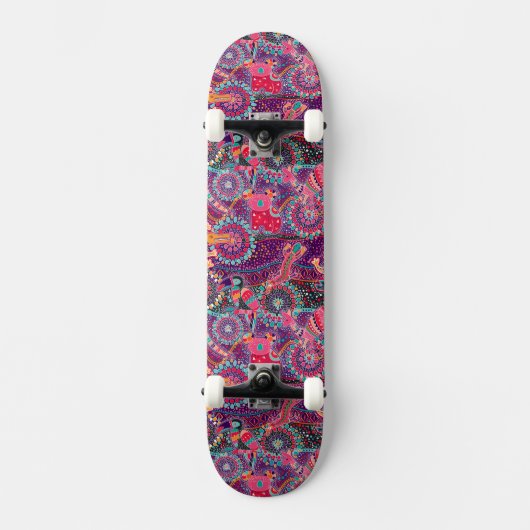 Skateboard Motif animal de style ethnique (Recto)