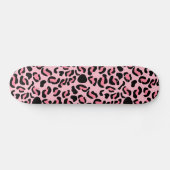 Skateboard Motif animal léopard rose moderne (Horz)
