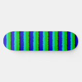 Skateboard Motif arc-en-ciel abstrait bleu vert 3D (Horz)