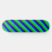 Skateboard Motif arc-en-ciel bleu vert abstrait 3D (Horz)