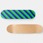Skateboard Motif arc-en-ciel bleu vert abstrait 3D (Horz)