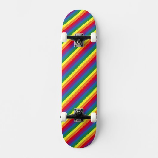 Skateboard Motif arc-en-ciel diagonal (Recto)