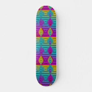 Skateboard Motif ARTs - rayures 3D colorées 21