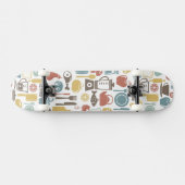 Skateboard Motif avec des icônes de cuisine (Horz)