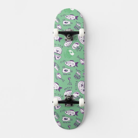 Skateboard Motif avec la nourriture (Recto)
