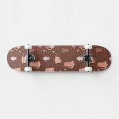 Skateboard Motif avec les éléments relatifs de café (Horz)