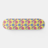 Skateboard Motif Bitcoin coloré (Horz)