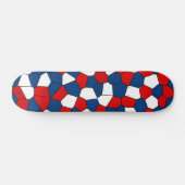 Skateboard Motif blanc bleu rouge (Horz)
