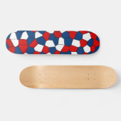Skateboard Motif blanc bleu rouge (Horz)