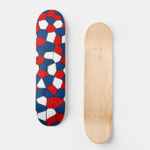 Skateboard Motif blanc bleu rouge (Recto)