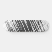 Skateboard Motif blanc noir abstrait moderne de rayures (Horz)