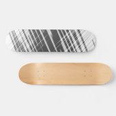 Skateboard Motif blanc noir abstrait moderne de rayures (Horz)