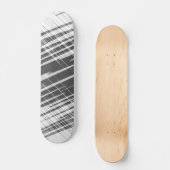Skateboard Motif blanc noir abstrait moderne de rayures (Recto)