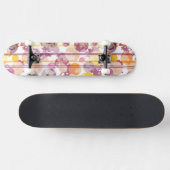 Skateboard Motif blanc rayé tacheté (Horz)