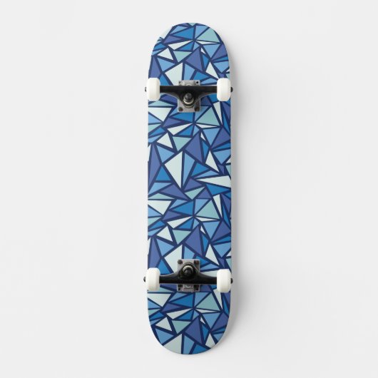 Skateboard Motif bleu abstrait de Crsytal de glace (Recto)