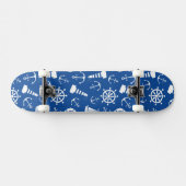 Skateboard Motif bleu de mer (Horz)