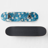 Skateboard Motif bleu de palmettes (Horz)
