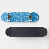 Skateboard Motif bleu de plage (Horz)