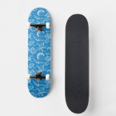 Skateboard Motif bleu de plage (Recto)