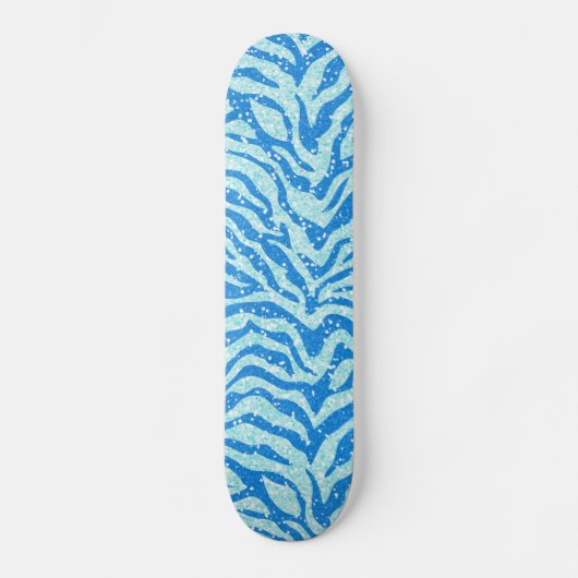 Skateboard Motif bleu de rayure de zèbre d'impression de (Recto)
